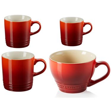 Imagem de KIT 4 CANECAS EM CERÂMICA LE CREUSET 100  200  350  400 ML