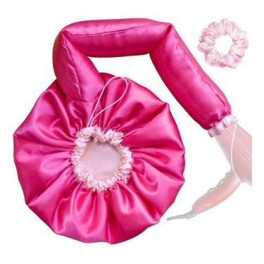 Imagem de Touca Difusora Cetim Dupla Face Secadora Anti-frizz Seda - Belmix, Pin