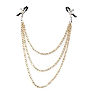 Imagem de Corrente corporal de aço inoxidável com grampos corporais ajustáveis, anel não perfurante, corrente corporal para mulheres e homens, joia com clipe corporal falso, Adjustable, Metal não precioso, Sem