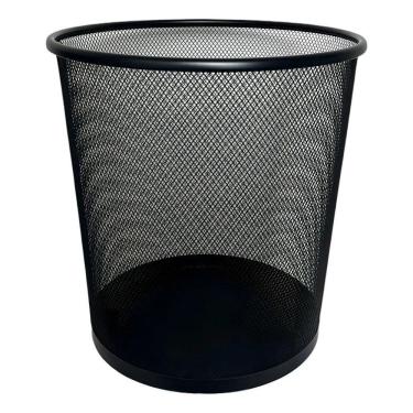 Imagem de Lixeira Metal Aramado Telada Cesto De Lixo Escritório 12L Co
