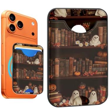 Imagem de Fjdcslwx Compatível com Magsafe Carteira Magnética Suporte de Cartão – Estante de Halloween Carteira de Telefone para Mulheres Adolescentes Fofas para iPhone 17/16/15/14/13/12 Series Slim para Apple