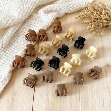 Imagem de Mini clipes de garra de cabelo de abóbora, conjunto de 20 grampos de cabelo de plástico, acessórios de cabelo femininos, pegas de cabelo pequenas para uso diário, festa