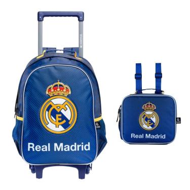 Imagem de Kit Mochila De Rodinha Real Madrid + Lancheira ''16'' 16678-Masculino