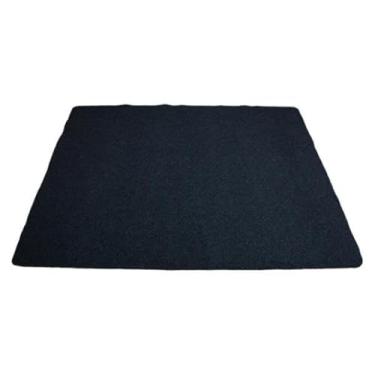 Imagem de Almencla Tapete de bateria antiderrapante com fundo multiuso, estável para prática de música, à prova de som para palco de prática em casa, baterista, bateria, Quadrado Azul Escuro