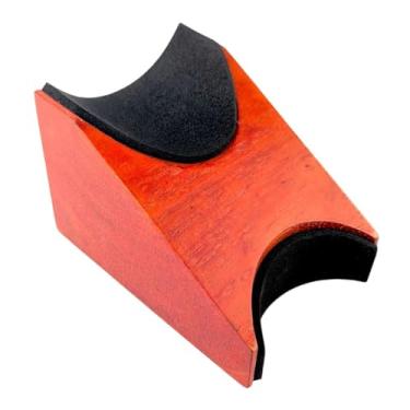 Imagem de TTETTZ Apoio de Braço para Guitarra: Uma Ferramenta Compacta de Madeira para Proteger O Braço Durante a Limpeza. Ideal para Luthiers E para Manutenção, Vermelho