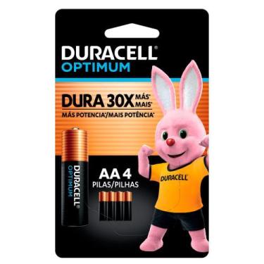 Imagem de Pilhas Duracell Optimum AA Alcalinas com 4 Unidades