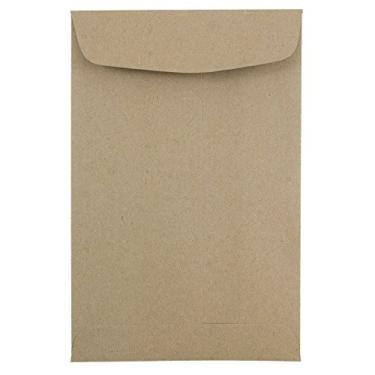 Imagem de Envelope de caixa com abertura de 15 cm x 23 cm JAM Paper, Brown Kraft, Pack of 100