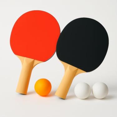 Imagem de Kit Ping-Pong 2 Raquetes 3 Bolas Para Tênis De Mesa