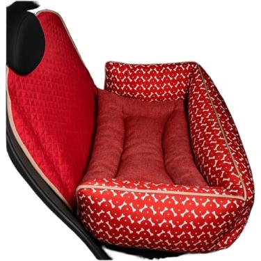 Imagem de Capa Para Assento De Carro Para Animais De EstimaçãO, Tamanho Grande, ImpermeáVel, FáCil De Limpar(Vermelho estampado)