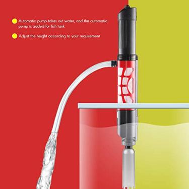 Imagem de Zhjvihx Limpador de Aquário, Cascalho Automático do Trocador de água do Aquário para Tanque de Peixes (Preto)