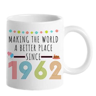 Imagem de Choinn 1962 Presentes de aniversário de 64 anos para mulheres e homens, presente de aniversário de 64 anos, caneca de café para mãe, pai, avó, vovô, ideias de presentes de aniversário de 64 anos, Dia