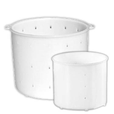 Imagem de Conjunto de Formas para Queijo Minas e Ricota, Polietileno Branco, Múltiplos Tamanhos (1kg, 500g, 250g), Fabricação Artesanal, com Furos para Drenagem, Higiênico e Durável (1KG E 250G)