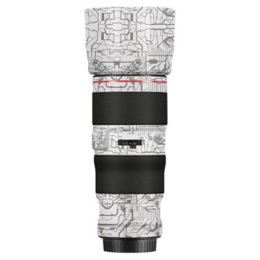 Imagem de Adesivo de lente de câmera EF 70-200 4II para Canon EF 70-200 mm F4 II revestimento protetor de película decalque de vinil (branco circuito)