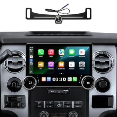 Imagem de Para rádio de carro Ford F150 2009-2014 | CarPlay Android Auto sem fio | Botão de botão único Touch Screen Stereo Upgrade | Android 13.0 | AM/FM | Controle de volante (29.2 cm-Dual Knobs)