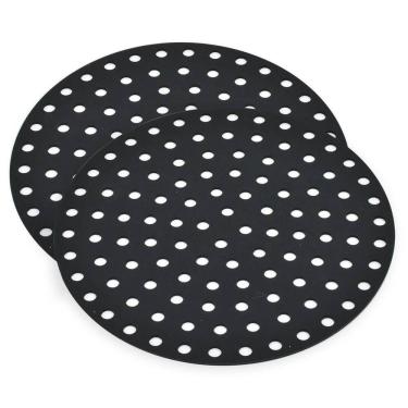 Imagem de Kit 2 protetor tapete silicone redondo fritadeira elétrica