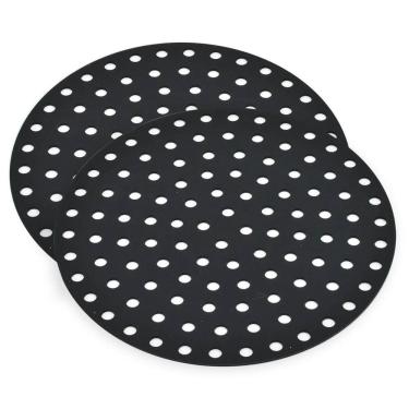 Imagem de Kit 2 protetor tapete silicone redondo fritadeira elétrica