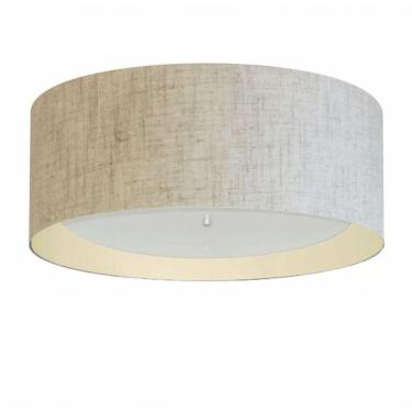 Imagem de Plafon Para Dormitório Cilíndrico Sd-3008 Cúpula Cor Rústico Bege Bege