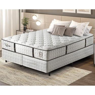 Imagem de Cama Box Conjugado Queen Com Colchão 158x69x198 Veneza Ii Gazin Cr35311 Branco