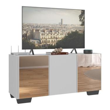 Imagem de Rack Tv Até 32 Polegadas Com Espelhos Mp1079 Branco preto