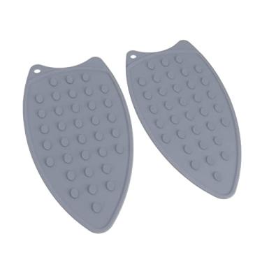 Imagem de ZJchao Esteira de Engomar, 2 Pces Resto de Ferro de Silicone Placa de Engomar Esteira de Ferro para Passar Resto de Multiuso para Tábuas de (Cinza)