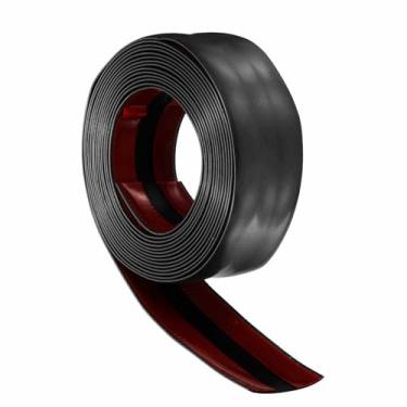 Imagem de HARFINGTON Acabamento de parede de 5 m x 5 cm, moldura de acabamento em PVC flexível, autoadesiva, faça você mesmo, tira de destaque para parede, teto, piso, armário, azulejo, borda, bordas, espelho