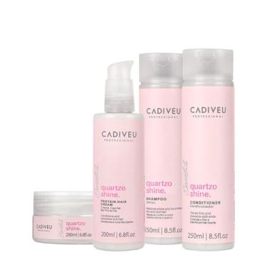 Imagem de Kit Cadiveu Professional Quartzo Shine Shampoo Condicionador Máscara e Protein Hair Cream (4 produtos)