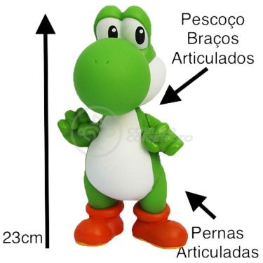 Imagem de Boneco Action Figure Yoshi Grande Super Size 26Cm - Mario