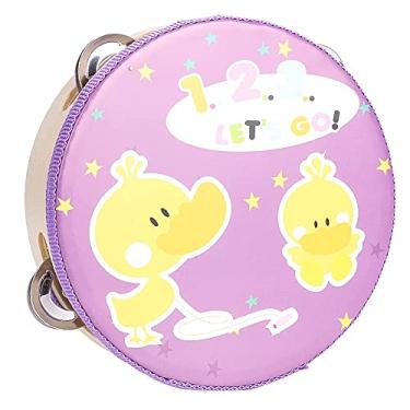 Imagem de Tambor Portátil de Madeira, Tambor de Mão, Instrumento de Percussão, Brinquedo para Acompanhamento Musical (Pato)