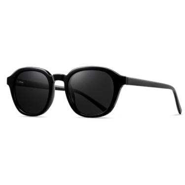Imagem de VFDHN Óculos de sol de acetato da moda masculina TR90 polarizados para mulheres, para uso externo, UV400, preto e marrom (1)