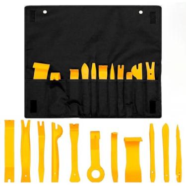 Imagem de Jogo de Espátulas Automotivas TCI11 The Black Tools – 11 Peças em Nylon com Estojo