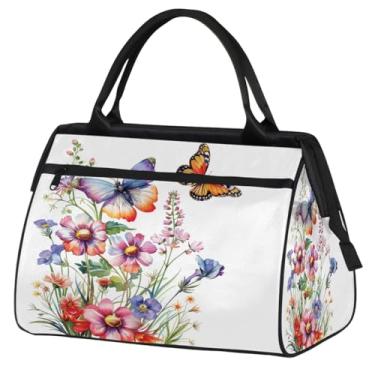 Imagem de Bolsa pequena para o fim de semana para mulheres, homens, praia, palavra, litoral, dobrável, bolsa de viagem, Cor: 15, 15.2*8.3*11.6 inch, Moderno