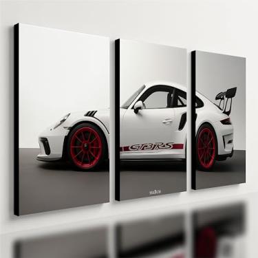 Imagem de Kit 3 Quadro Decorativo Super Carro Esportivo Moderno Luxo Qualidade Premium (28x20cm)