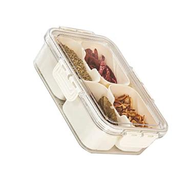 Imagem de ZAWELIYO Caixa de Armazenamento de Plástico Com Múltiplas Grades para Alimentos na Geladeira - Caixa Divisória Durável para Bolinhos, Vegetais e Frutas - Adequado para Congelamento ou Refrigeração Ideal para Uso na Cozinha (plástico 2)