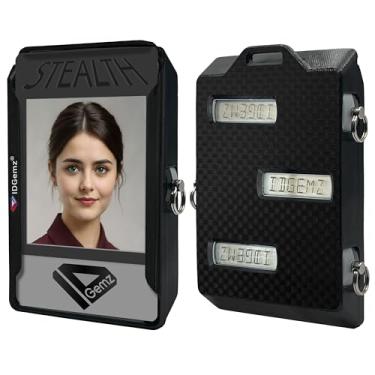 Imagem de IDGemz Porta-crachá para tokens RSA SecurID - Stealth Black - comporta até 4 emblemas (comporta 3 fichas)