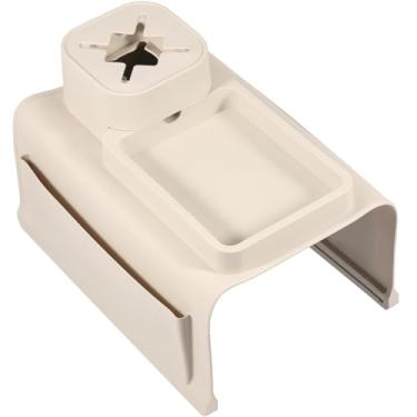 Imagem de ZJRDYYK Bandeja de braço de sofá com suporte de copo, bandeja de apoio de braço de sofá de silicone para lanches, telefone, controle, copos (branca)