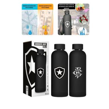 Imagem de Garrafa Térmica Emborrachado Grip 500Ml Água Quente Frio - Brasfoot