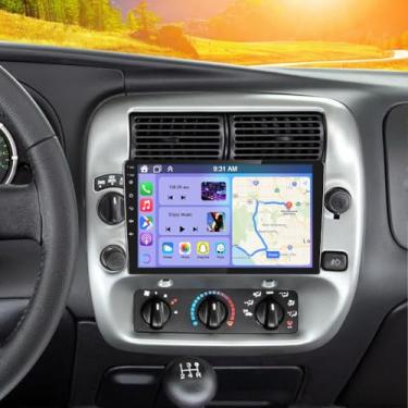 Imagem de Rádio veicular 4G + 64G para Ford Ranger 1998–2006 com CarPlay sem fio e Android Auto, tela sensível ao toque de 10,1 polegadas, Android 14, suporte estéreo para carro duplo, Bluetooth, GPS, WiFi, SWC