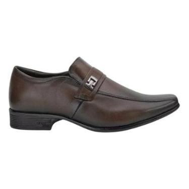 Imagem de Sapato Social de Couro Masculino Jota Pe Air Magic 77501 Marrom-Masculino