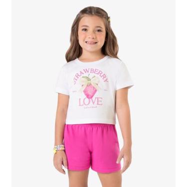 Imagem de Conjunto Infantil Blusa com Shorts Rovi Kids Branco - Rovitex Kids, 3,