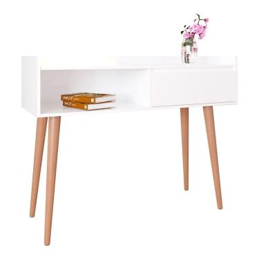 Imagem de Balcão Aparador Retrô Delux Branco Gloss - Moveisaqui