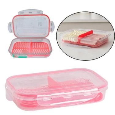 Imagem de Porta Frios Tampa Hermética Plástico Com Tela Interna 700ml - LP House