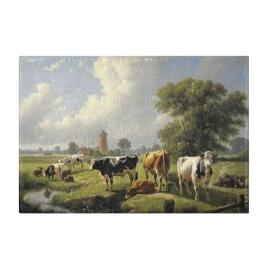 Imagem de Burbuja Tapete de banheiro Cows in A Field, tapete absorvente extra macio com suporte antiderrapante para banheiro, banheira, chuveiro, 41 x 61 cm