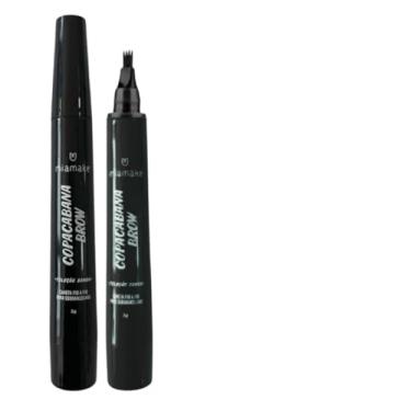 Imagem de Caneta Fio a Fio para Sobrancelha e Barba Microblading Tridente Resistente a Agua (Preto Mia Make)