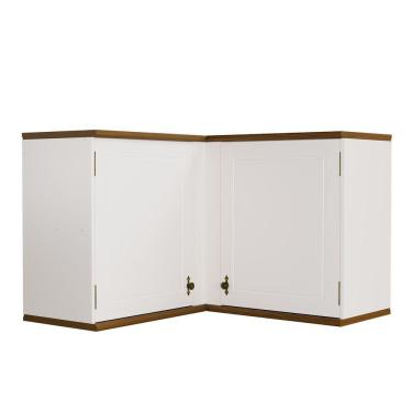 Imagem de Aéreo Retrô Canto 2p Off White-nogueira Armário Cozinha