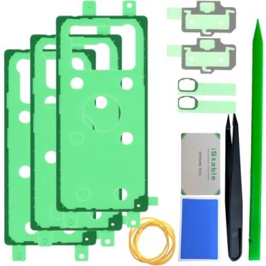 Imagem de iStable Capa traseira cola para substituição Samsung Galaxy Note 9 fita adesiva para tampa de bateria, kit de reparo de fita adesiva dupla face pré-fabricada SM-N960F/DS (3 peças)