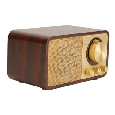 Imagem de KIMISS Alto-falante de Madeira retrô - Mini Alto-falante Sem Fio Portátil Com Som Nítido para Casa, Cafés e Uso Ao Ar Livre
