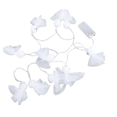 Imagem de Eujgoov Luzes Fantasmas Iluminam Guirlanda Fantasma, Decoração Assustadora de 10 LED para o Halloween, Luzes de Corda Operadas por Bateria para Festas Internas e Externas, Lareira, Varanda e Janela