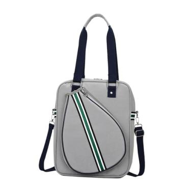 Imagem de menolana Mochila de tênis, mochila esportiva leve e impermeável para homens e mulheres, ideal para viagens, atividades diárias para jogadores iniciantes, Bolsa Transversal Cinza