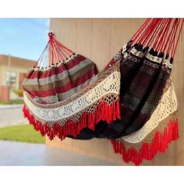 Imagem de Rede de Dormir Descanso Luxo Gigante 4,5m Reforçada para Casa(COLORIDA)