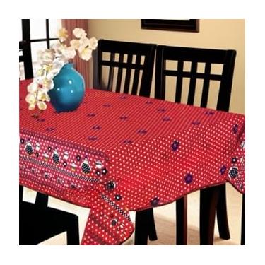 Imagem de Toalha de Mesa Retangular 4 Cadeiras Oxford Estampada – Decoração de Cozinha e Sala (Miranda)